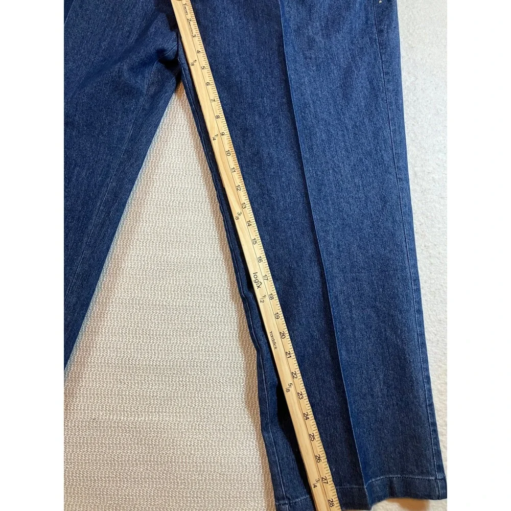 Haggar Premium Stretch Denim Mens Classic Fit Blue Jeans 42x29 Medium Wash NEW